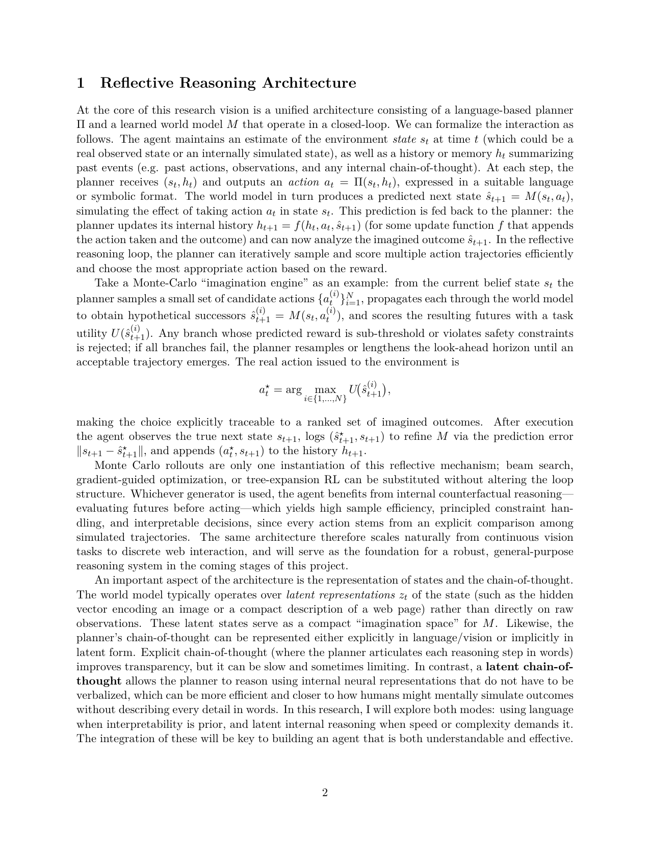 Multimodal World Models and Language-Based Planners for Reflective Reasoning - page 2