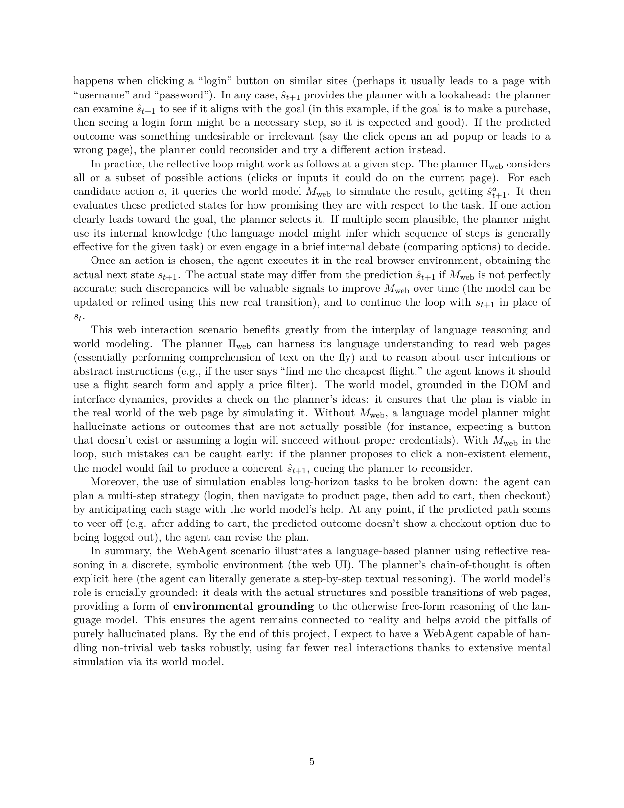 Multimodal World Models and Language-Based Planners for Reflective Reasoning - page 5