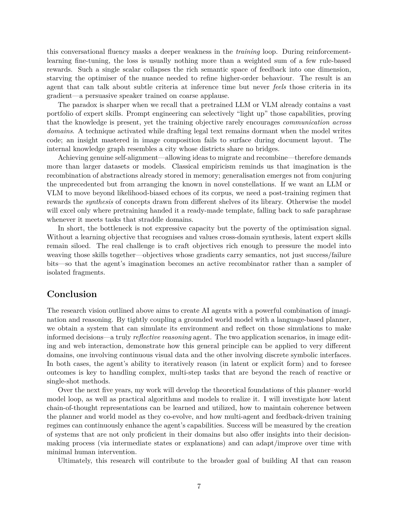 Multimodal World Models and Language-Based Planners for Reflective Reasoning - page 7