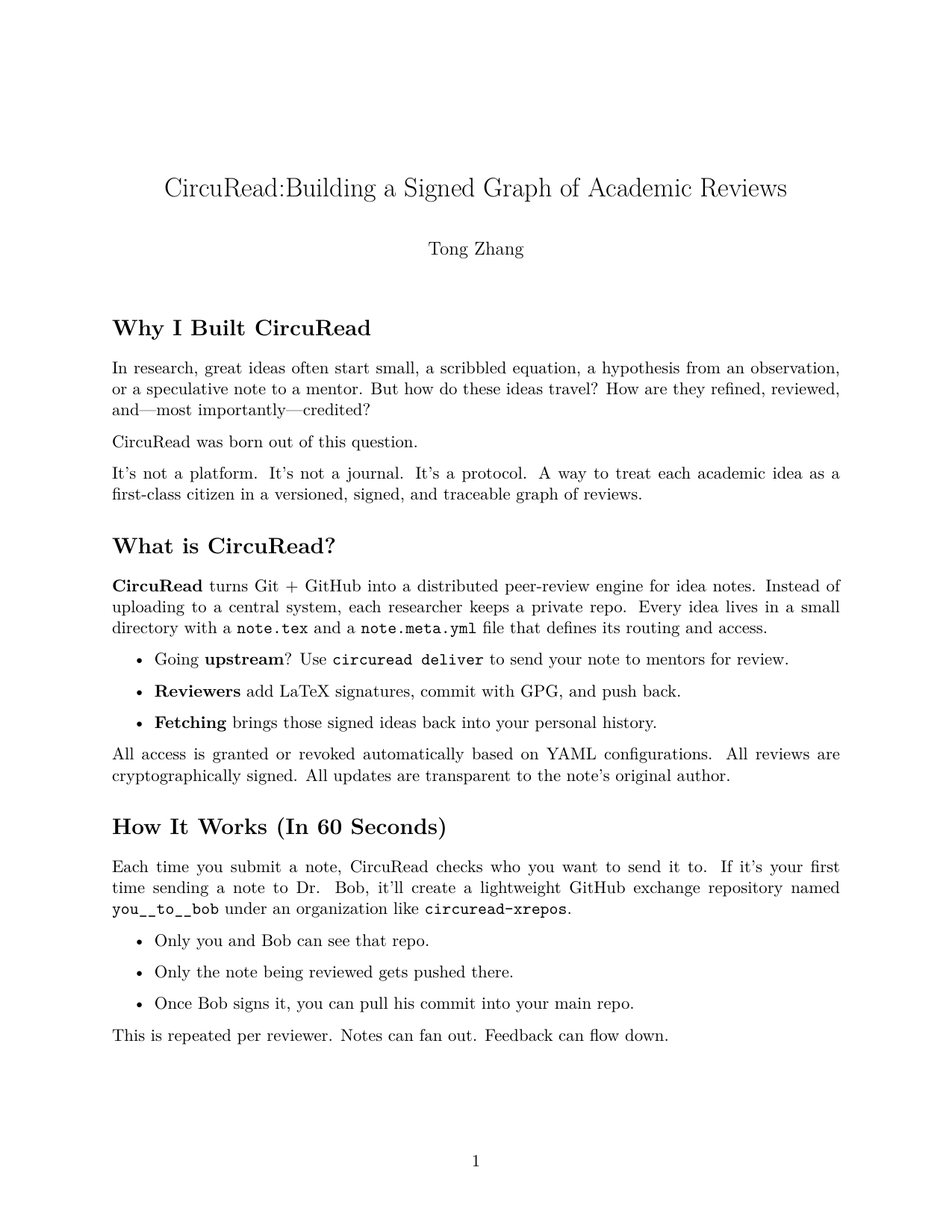 CircuRead:Building a Signed Graph of Academic Reviews - page 1