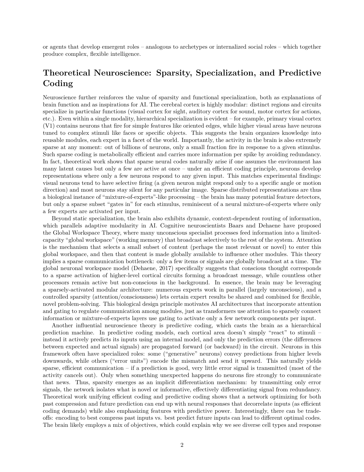 Progression from Sparsity-Based Modularity to Emergent Multi-Agent Roles - page 2