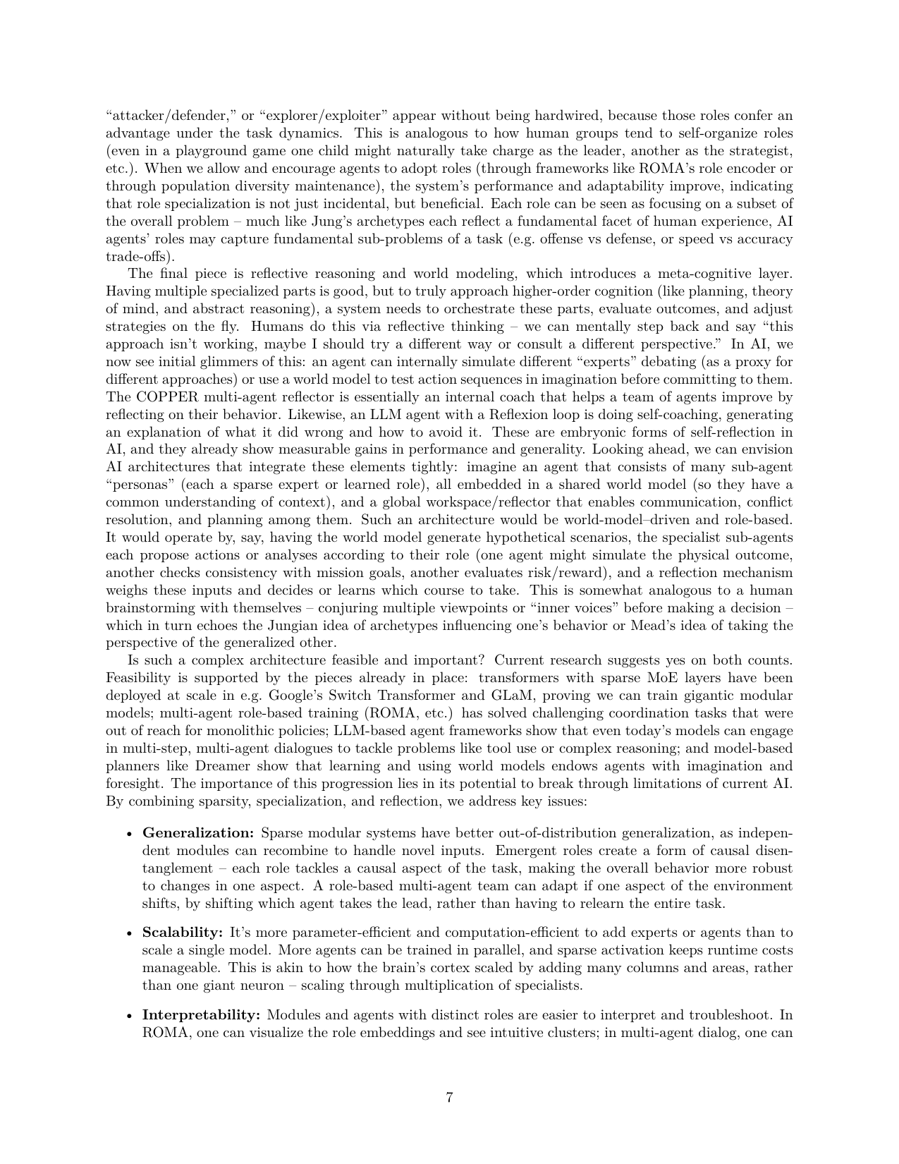 Progression from Sparsity-Based Modularity to Emergent Multi-Agent Roles - page 7